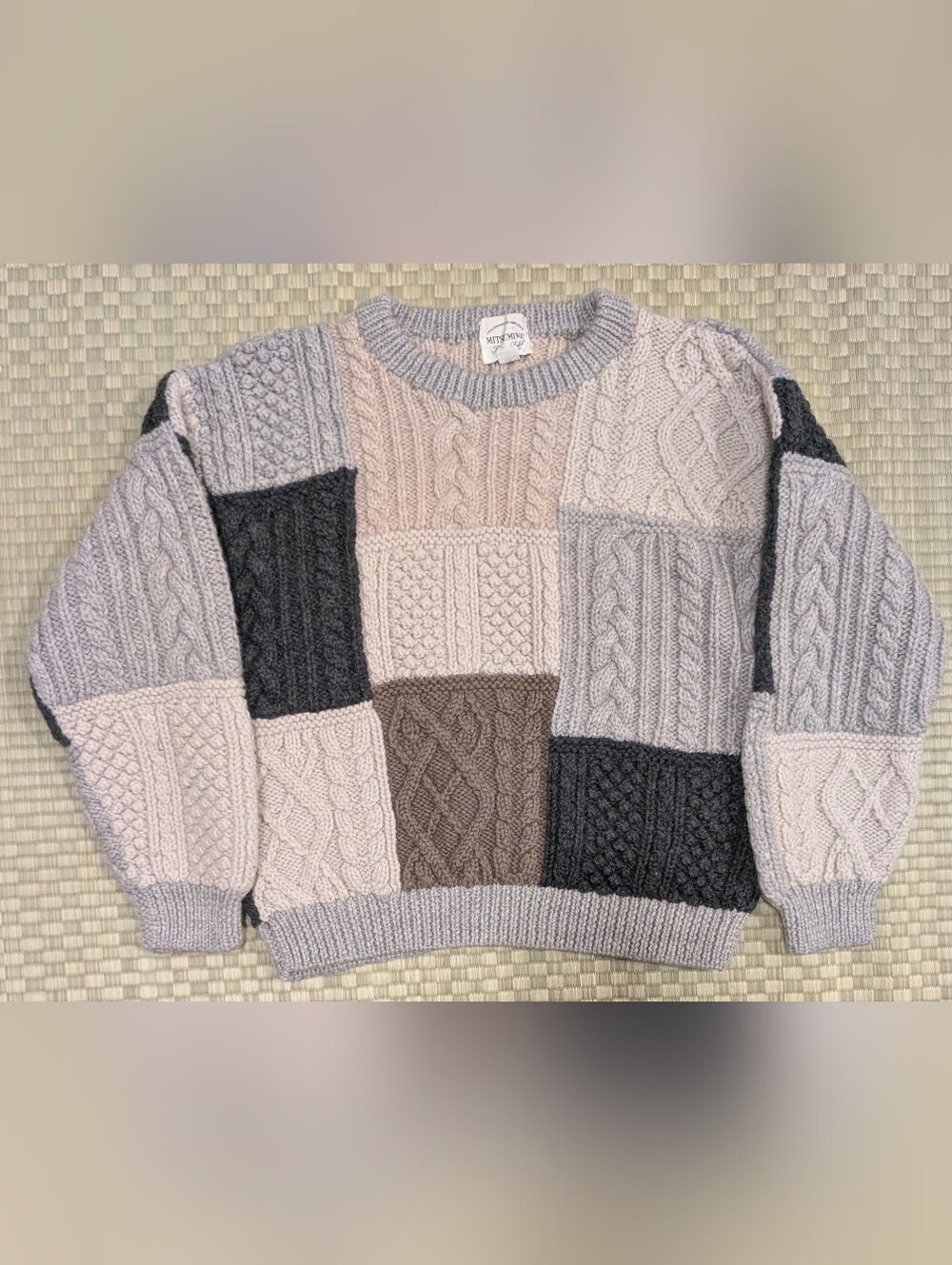Vintage Mitsumine 100% Wool Chunky Knit Sweater Women's Sz Medium Made in Japan